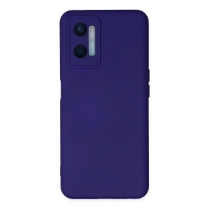 Oppo A96 Kılıf Nano içi Kadife Silikon - Mor