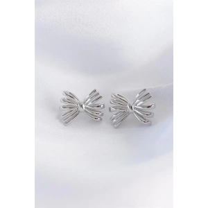 Pirinç Gümüş Renk Fiyonk Küpe