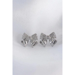 Pirinç Gümüş Renk Fiyonk Küpe