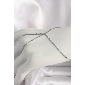 Pirinç Gümüş Renk Pul Detaylı Kadın Şahmeran