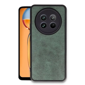 Realme 12 5G Kılıf Aras Deri Kapak - Koyu Yeşil