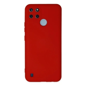 Realme C25Y Kılıf Nano içi Kadife Silikon - Kırmızı