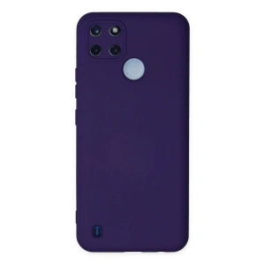 Realme C25Y Kılıf Nano içi Kadife Silikon - Mor