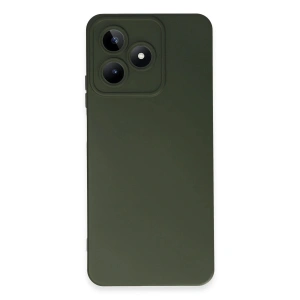 Realme C53 Kılıf Nano içi Kadife Silikon - Koyu Yeşil
