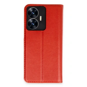 Realme C55 Kılıf Trend S Plus Kapaklı Kılıf - Kırmızı