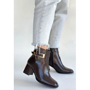 Rivav Acı Kahve Rugan Topuklu Bot