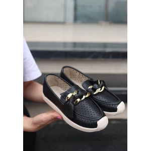 Riwan Siyah Cilt Babet Ayakkabı