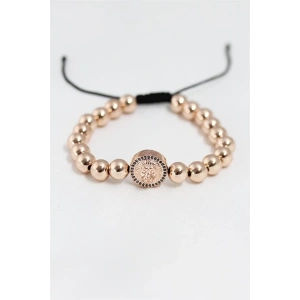 Rose Renk Çelik Zirkon Objeli Asansörlü Bileklik