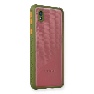Samsung Galaxy A01 Core Kılıf Miami Şeffaf Silikon - Yeşil