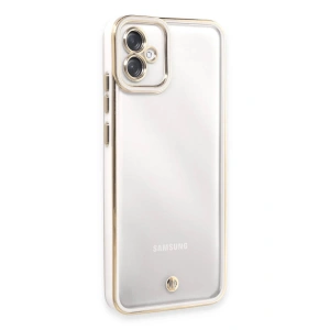 Samsung Galaxy A04E Kılıf Liva Lens Silikon - Beyaz