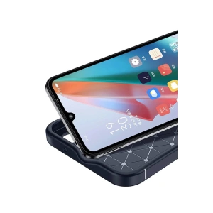 Samsung Galaxy A06 Kılıf Auto Focus Karbon Kapak - Lacivert