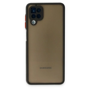 Samsung Galaxy A12 Kılıf Montreal Silikon Kapak - Siyah