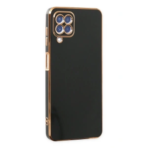 Samsung Galaxy A12 Kılıf Volet Silikon - Siyah