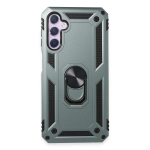 Samsung Galaxy A24 4G Kılıf Sofya Yüzüklü Silikon Kapak - Yeşil