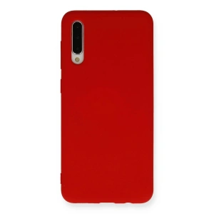 Samsung Galaxy A30S Kılıf Nano içi Kadife Silikon - Kırmızı