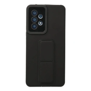 Samsung Galaxy A53 5G Kılıf Mega Standlı Silikon - Siyah