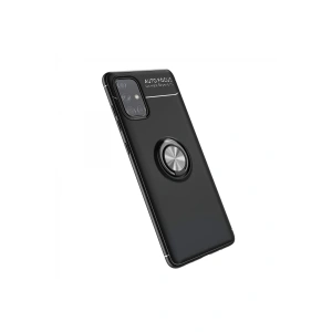 Samsung Galaxy A71 Kılıf Range Yüzüklü Silikon - Siyah