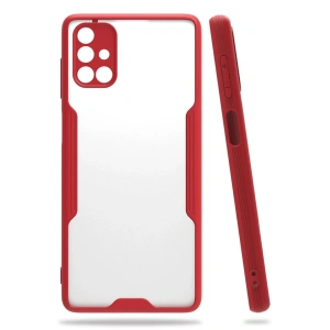 Samsung Galaxy M51 Kılıf Platin Silikon - Kırmızı