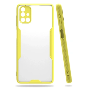 Samsung Galaxy M51 Kılıf Platin Silikon - Sarı