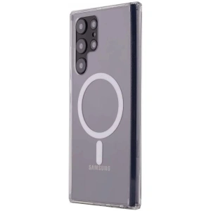 Samsung Galaxy S22 Ultra Kılıf Magneticsafe Şeffaf Silikon - Şeffaf