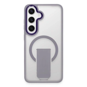 Samsung Galaxy S24 Plus Tork Magsafe Standlı Kapak - Lila