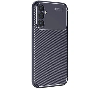 Samsung Galaxy S25 Kılıf Auto Focus Karbon Kapak - Lacivert