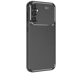 Samsung Galaxy S25 Kılıf Auto Focus Karbon Kapak - Siyah