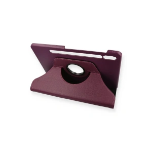 Samsung Galaxy T870 Tab S7 11 Kılıf 360 Tablet Deri Kılıf - Mürdüm