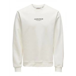 Sıfır Yaka Şardonlu Erkek Sweatshirt