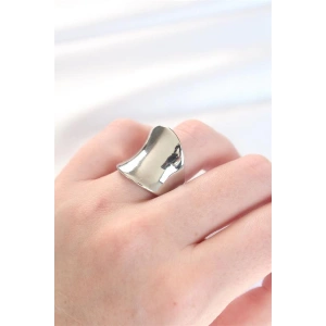 Silver Renk Ayarlanabilir Kavisli Ayna Yüzük