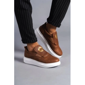 SLW161 Hippo Bağcıksız Cilt Erkek Günlük Sneaker Ayakkabı CBT - Taba