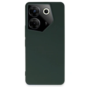 Tecno Camon 20 Pro 5G Kılıf First Silikon - Koyu Yeşil