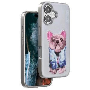 Venco iPhone 16 Cute Desenli Kapak - Kahverengi