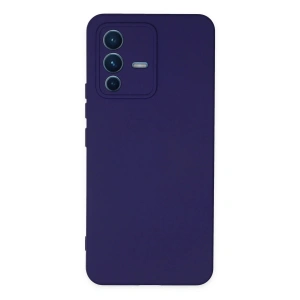 Vivo V23 5G Kılıf Nano içi Kadife Silikon - Mor