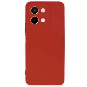 Vivo Y28 Kılıf First Silikon - Kırmızı