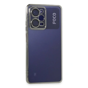 Xiaomi Poco X5 Pro 5G Kılıf Lensli Silikon - Gümüş