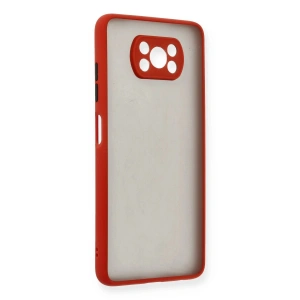 Xiaomi Pocophone X3 Kılıf Montreal Silikon Kapak - Kırmızı