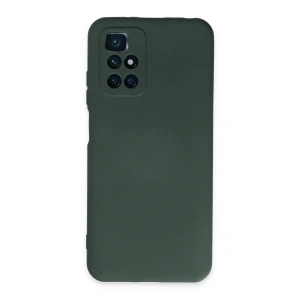 Xiaomi Redmi 10 2022 Kılıf Nano içi Kadife Silikon - Koyu Yeşil
