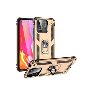 Xiaomi Redmi 10C Kılıf Sofya Yüzüklü Silikon Kapak - Gold