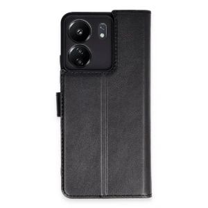 Xiaomi Redmi 13C Kılıf Trend S Plus Kapaklı Kılıf - Siyah