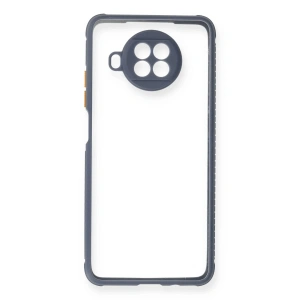 Xiaomi Redmi Note 9 Pro 5G Kılıf Miami Şeffaf Silikon - Gri