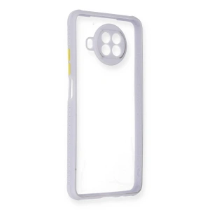 Xiaomi Redmi Note 9 Pro 5G Kılıf Miami Şeffaf Silikon - Lila