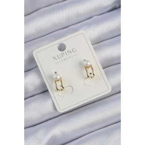 Xuping Gold Renk İnci Taşlı Halka Küpe