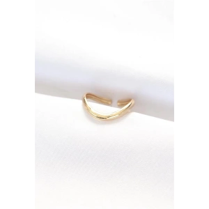 Yassı Gold Renk Ayarlanabilir Yüzük