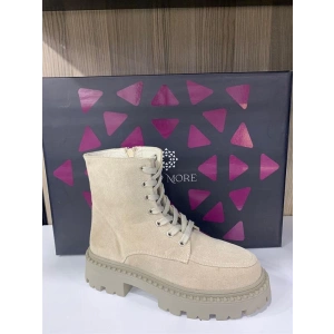 Z322412 Deri Bayan Fermuarlı Bot