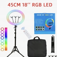 18 Rgb 45Cm 2 Metre Ayaklı Selfie Işığı Tripod