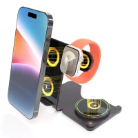 3 İn 1 Y91 Magsafe Kablosuz Stand Gümüş