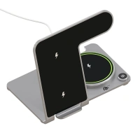 3 İn 1 Y91 Magsafe Kablosuz Stand Gümüş