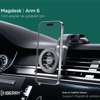 İberry Magdesk Arm 6 Magsafe Araç Telefon Tututcu Arm6