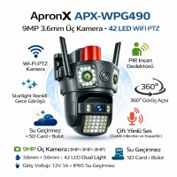 Apronx Apx-wpg490 9Mp Üç Kameralı Wifi Kamera